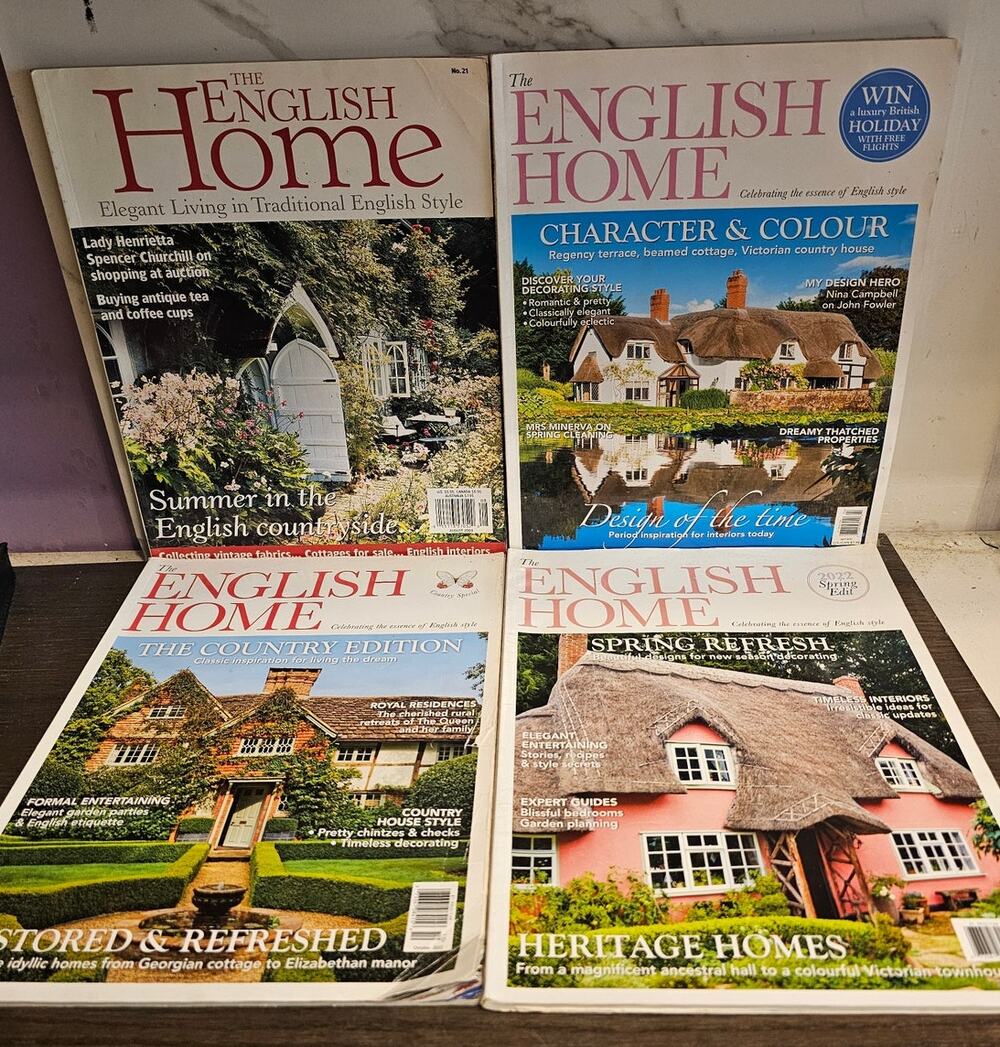 THE ENGLISH HOME Magazine Lot of 4 August 2003 April 2020 June 2022 Oct 2022